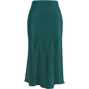 Womens Leopard Print Skirt Dark Green